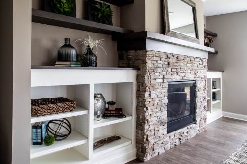 New Home Construction - Custom Fireplace Mantle