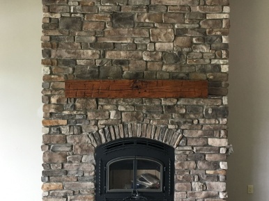 Fireplace and mantel - Bellville Home Construction