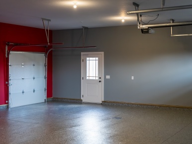 An oversized garage built by Capstone