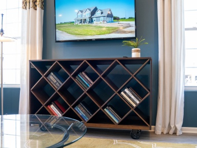 A bright living room detail