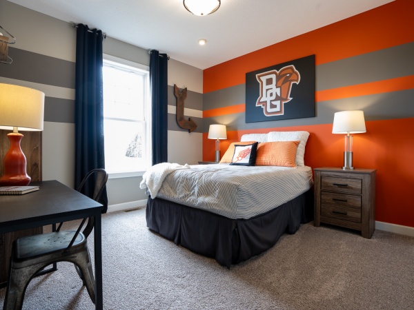 Bedroom at Capstone Custom Home model in Bowling Green