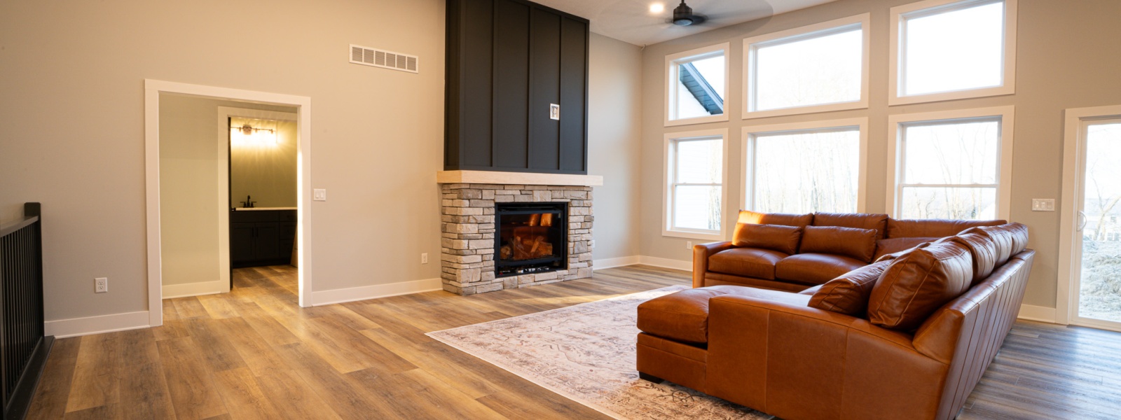 Living rom built by Capstone Custom Homes