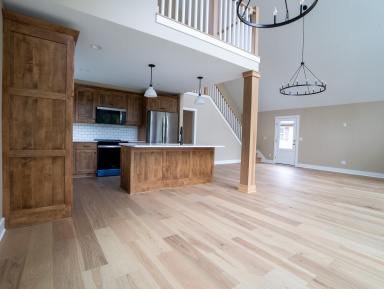 Custom A Frame Kitchen and Living Room