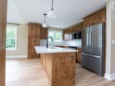 Sideview of Custom A Frame Kitchen