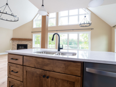 Kitchen of an A Frame