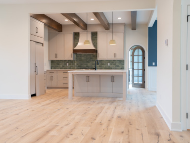custom kitchen with a butler's pantry