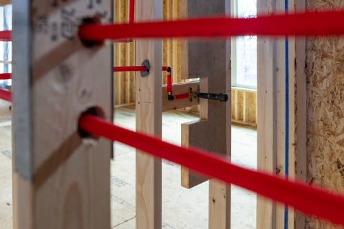 Capstone custom homes under construction