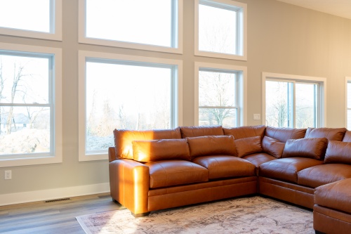 Capstone Custom Homes living room with large windows