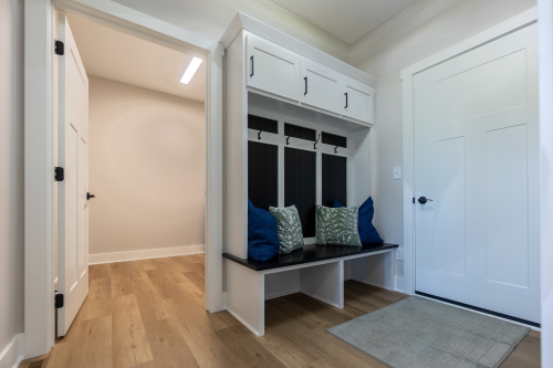 a mudroom built by Capstone Custom Homes