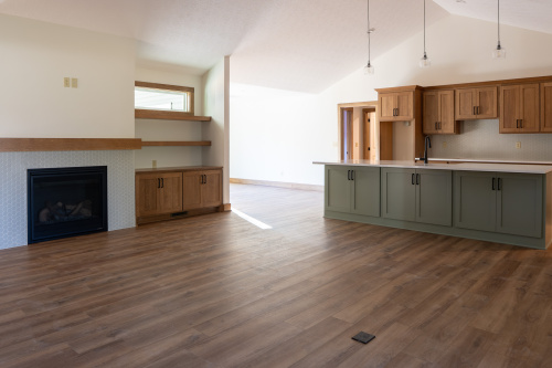Capstone Custome Homes Kitchen and Living Room