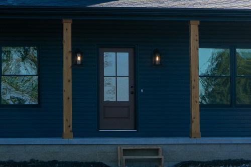 Capstone exterior of a door