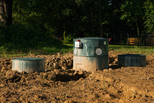 Sceptic Tank Installation on a Capstone Lot