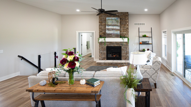 Fireplace by Capstone Custom Homes
